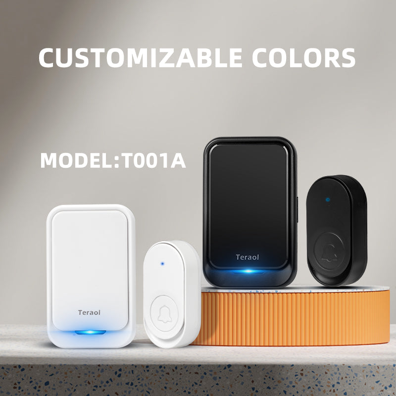 Wireless Portable Doorbell Set - 280m Range - 38 Melodies -No need for a socket