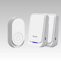 Wireless Doorbell, Easy installation, Adjustable Volume,No need for a socket-WHITE